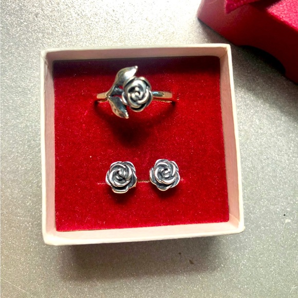 James Avery Jewelry James Avery Rose Stud Earrings And Ring